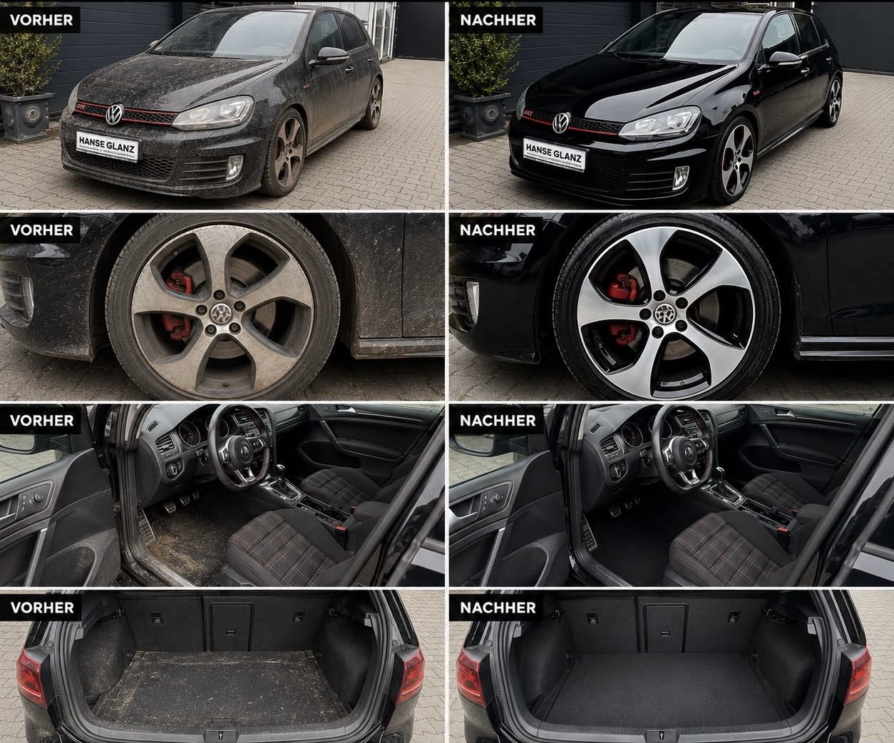 VW Golf GTI Vorher Nachher Komplettaufbereitung